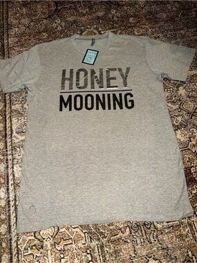 Grey Graphic Sleep Tee - 'Honey Mooning' Sleep Tee